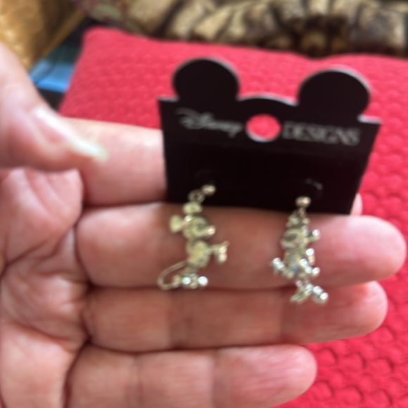 Mickey and Minnie post dangle earrings - Picture 2 of 5